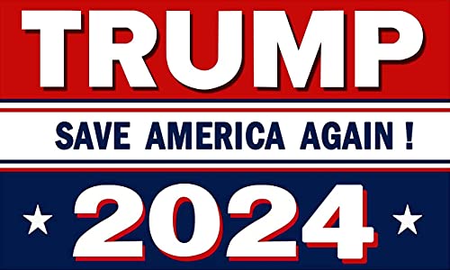 Trump 2024 Flag Save America Again Donald Trump Outdoor Yard Porch Patio Flag 3x5 Ft Double